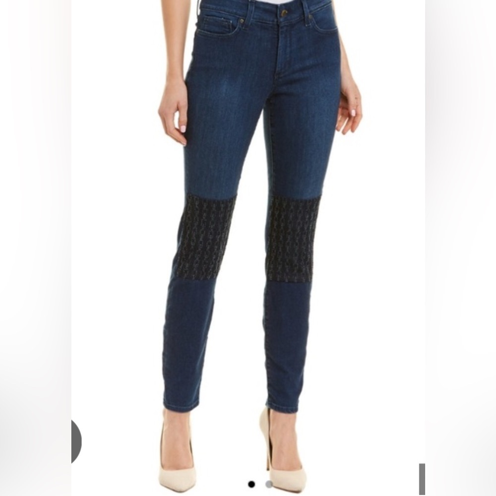 NYDJ Women's Dark Blue and Black Skinny Jeans